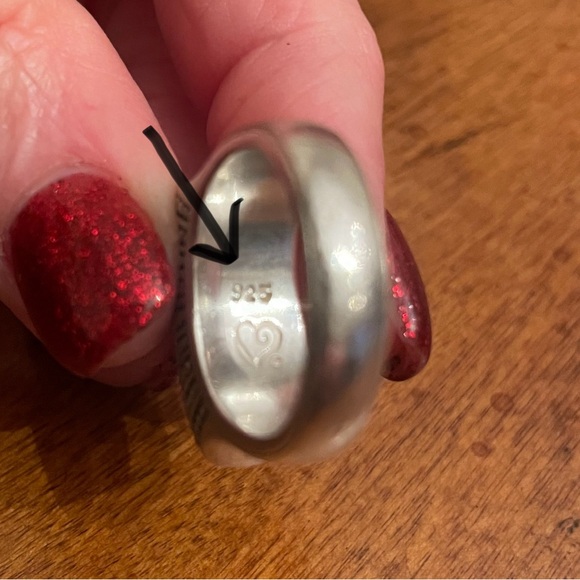 Brighton 925 Sterling Silver Sayan Domed Raised Art Deco Ring Rippled Braided - Picture 7 of 7